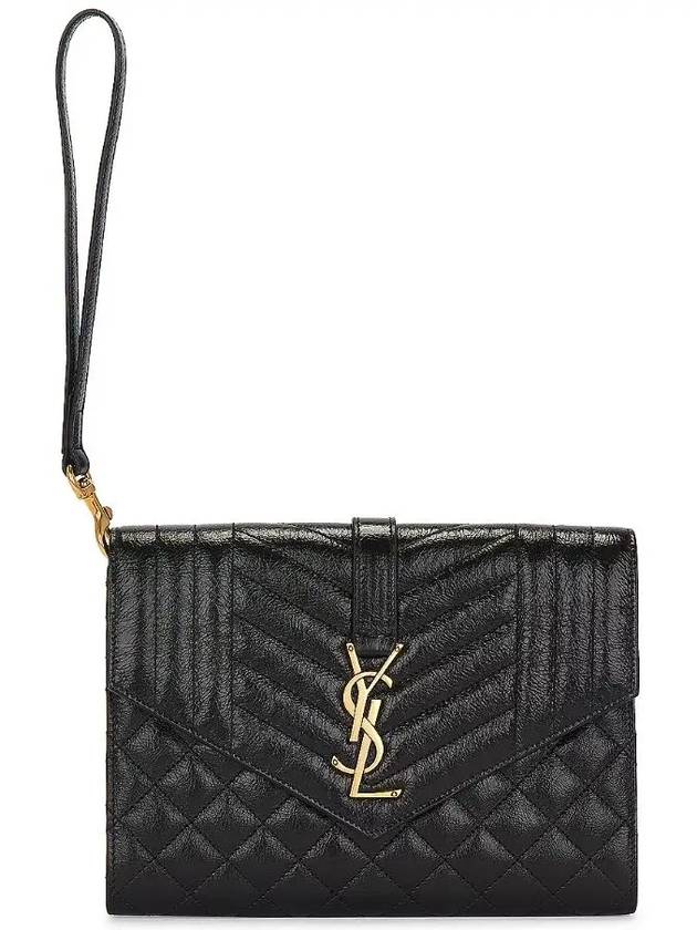 YSL Saint Laurent Saint Laurent Trending Envelope Flap Clutch Bag Leather Monogram