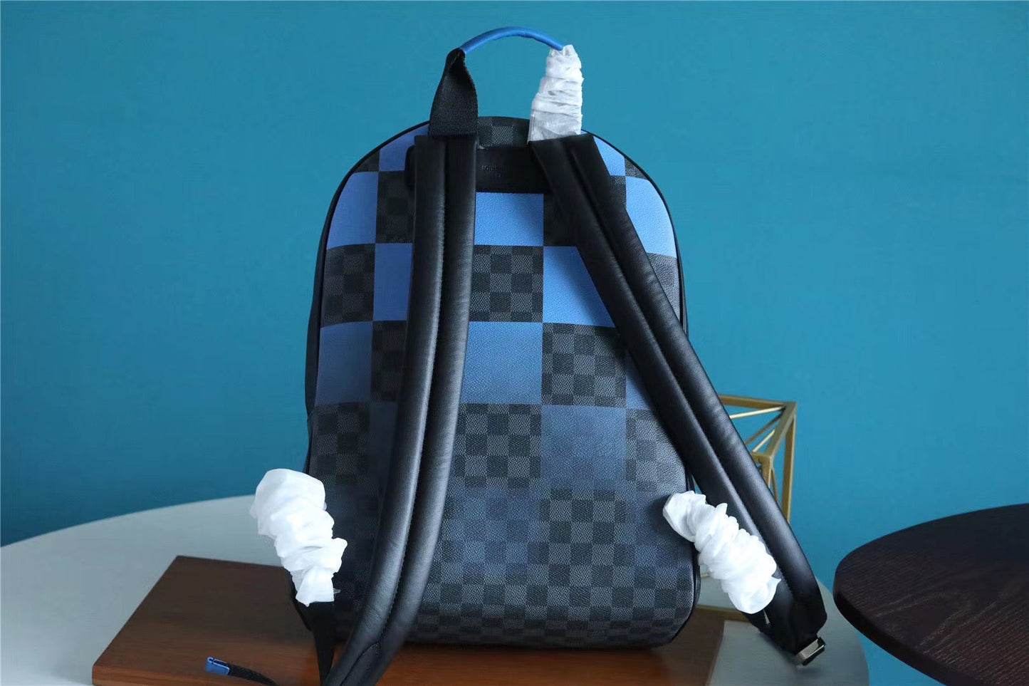 Top Quality Josh Backpack Damier Graphite Giant Blue