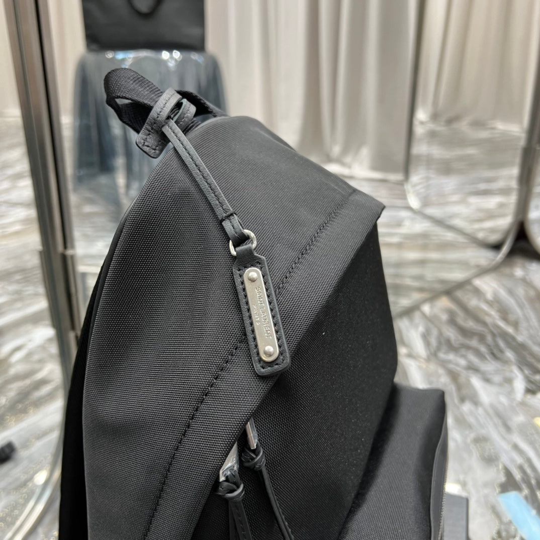 YSL Saint Laurent City Backpack Unisex 13.8in 35cm Canvas Black