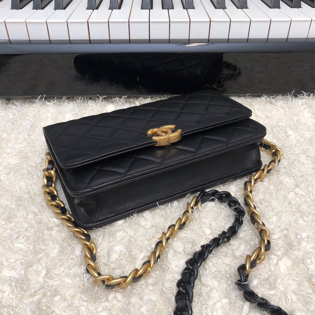 CHLOriginal Classic Hardware , ’s Black Gold Small Flap Shoulder Bag
