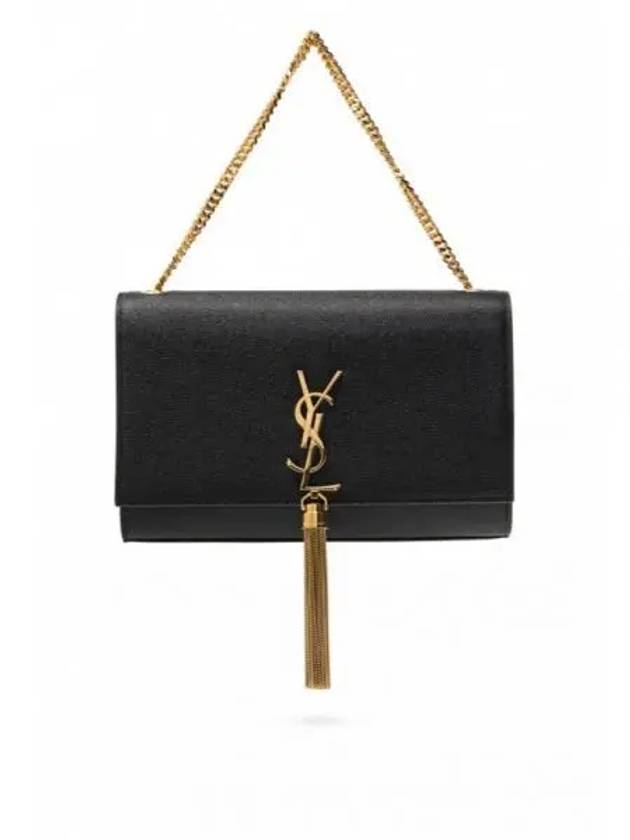 YSL Saint Laurent Saint Laurent Trending Kate Tassel Cross Shoulder Black Chain Shoulder Bag