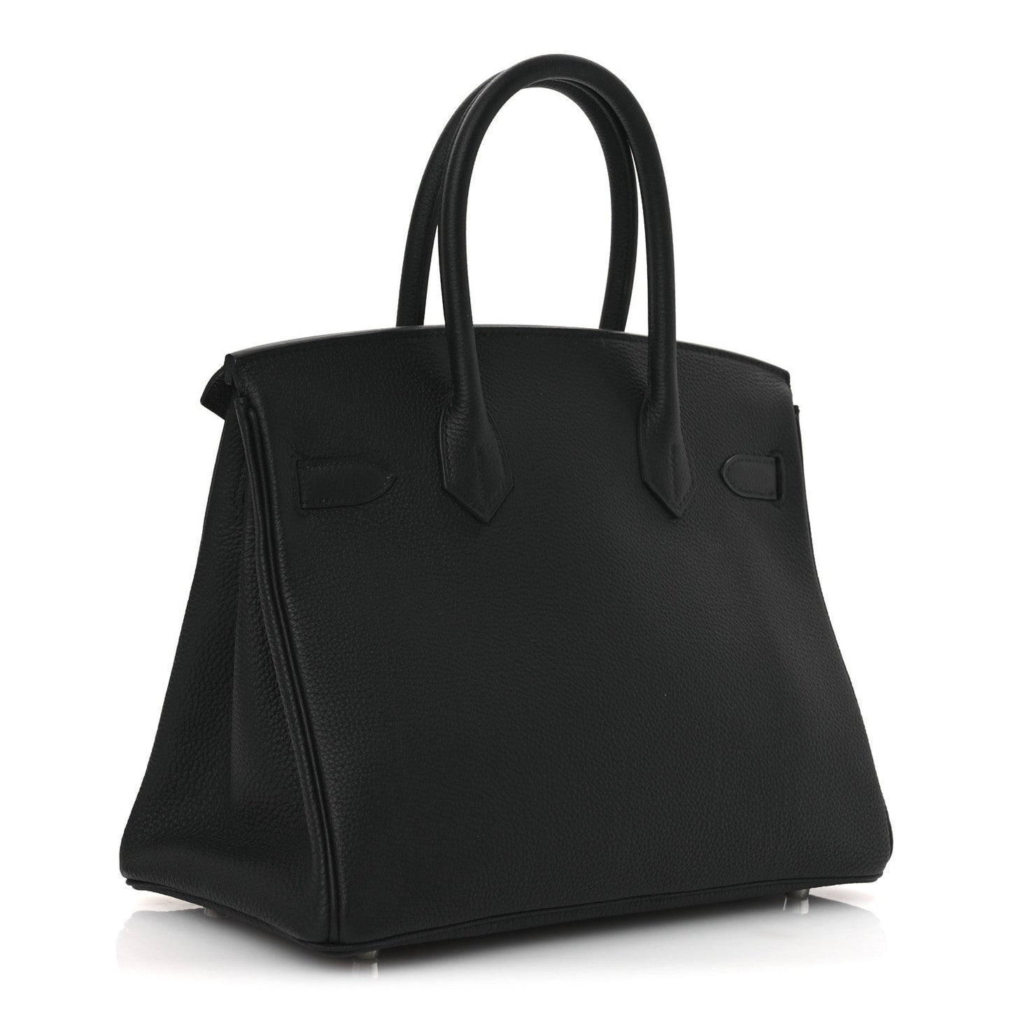 Hermes Togo Birkin Handbag Black Travel Bag 30 Black 1743304