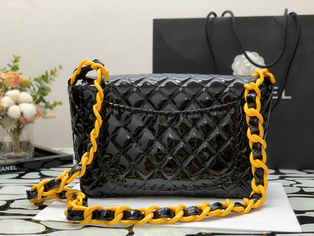 Chlvinyl Classic And Yellow Shoulder Bag For Black