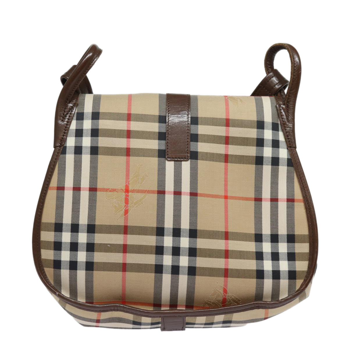 Burberry Luxury ss Nova Check Shoulder Bag Auth Ep4701 Canvas Beige