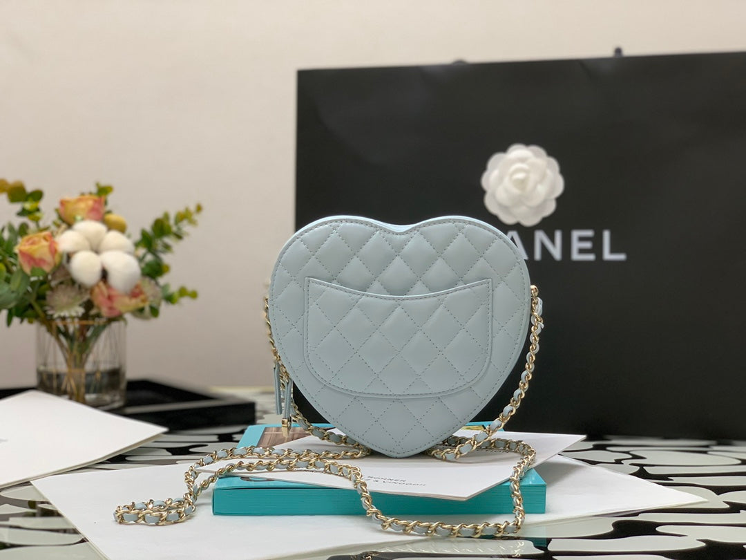 CHLMini Heart 7in 18cm B07958 Grey Mini Bag