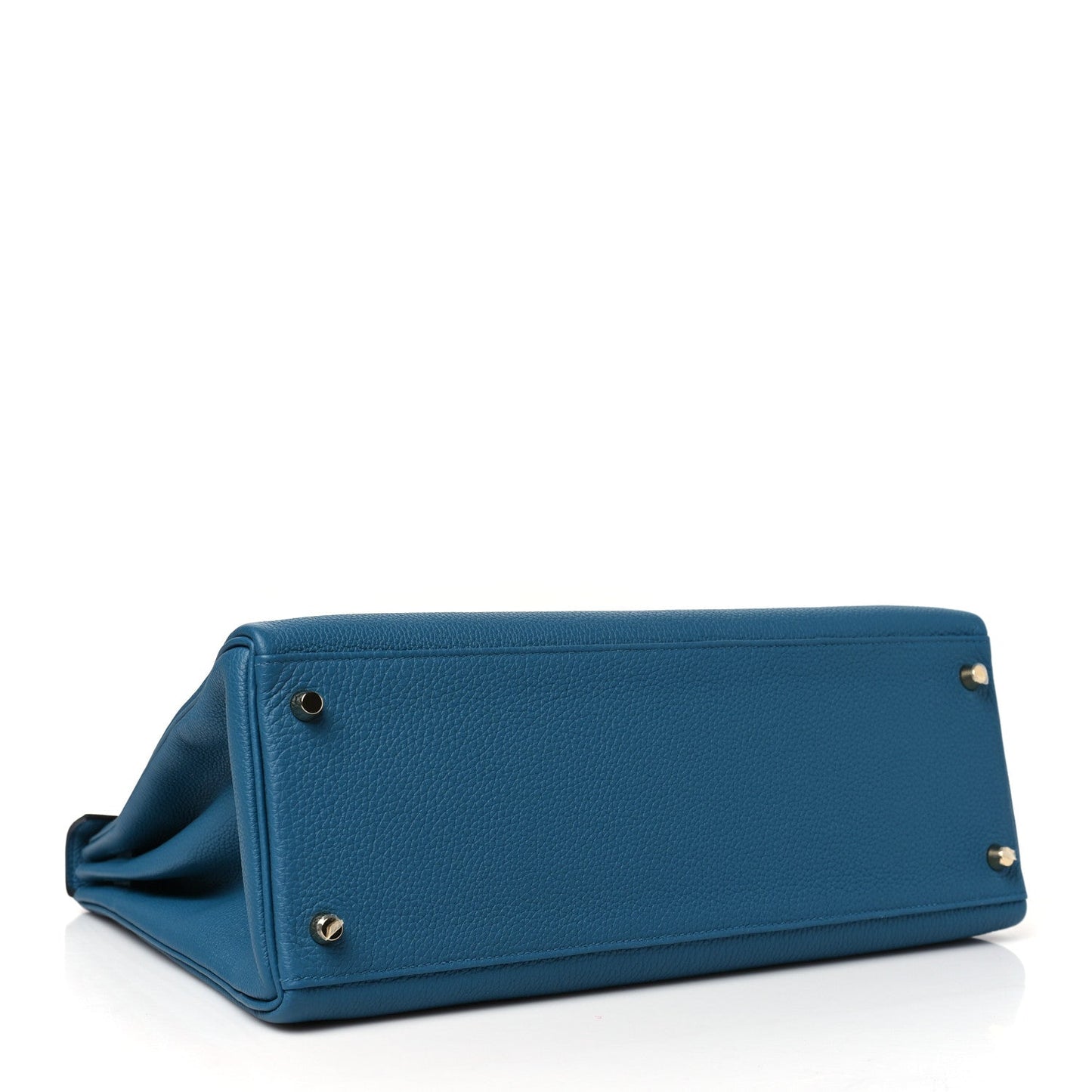 Hermes Togo Kelly Retourne Bleu Izmir Handbag Travel Bag