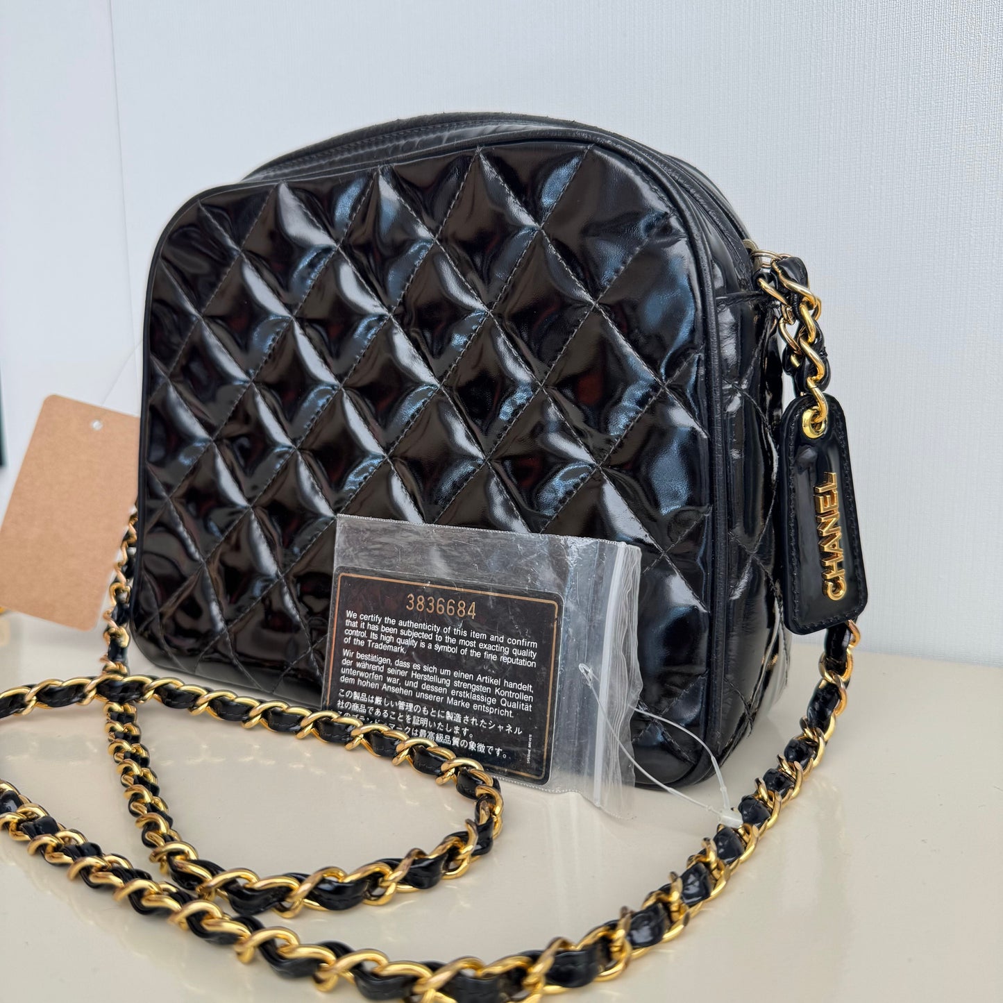 Chanel Patent Quilted Camera Bag - Black Crossbody Bags, Handbags