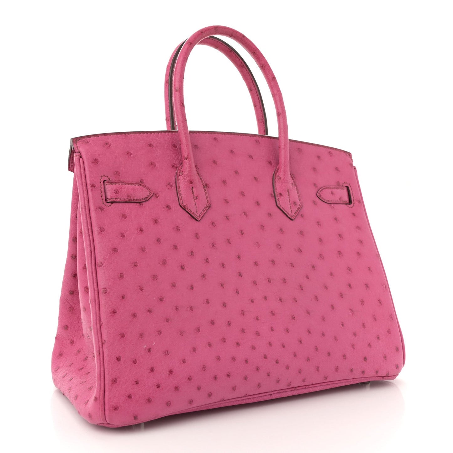 Hermes Ostrich Birkin Fuchsia Handbag Travel Bag