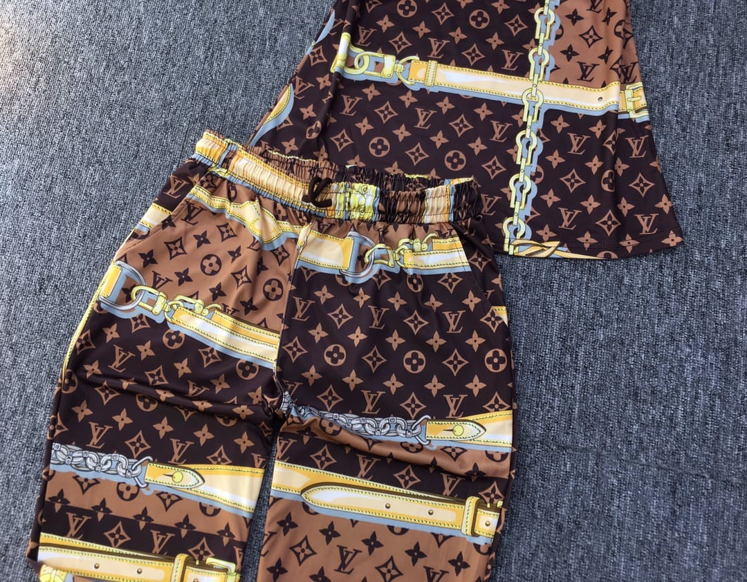 Louis Vuitton Jogger and Tshirts Set (Tracksuit)
