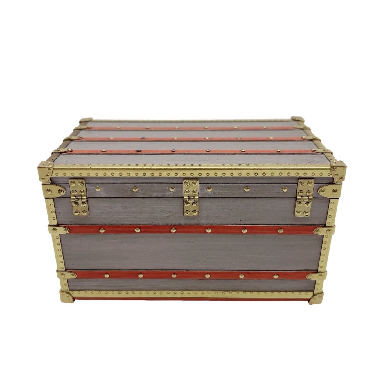 LOUIS VUITTON <br> Mini Malle Zinc Trunk Paperweight Jewelry Box
