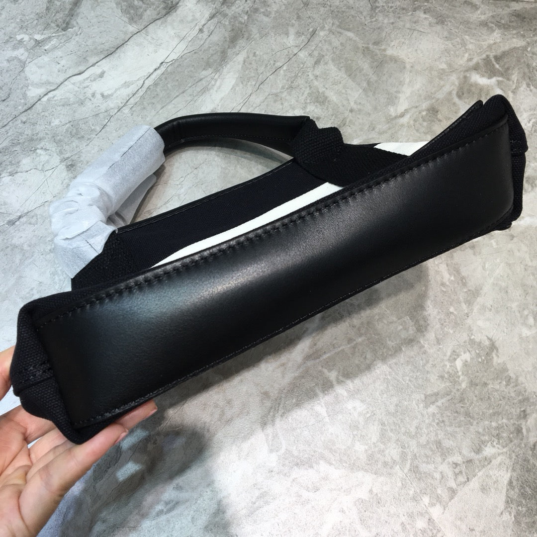 Top Quality Navy Cabas Tote Bag In Black White