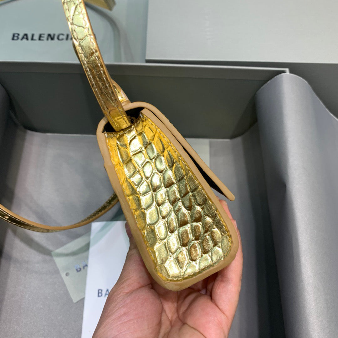 Top Quality Hourglass Handbag In For Women Gold Mini Travel Bag