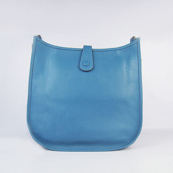 Hermes Luxury Evelyne I Handbag Blue Silver Travel Bag