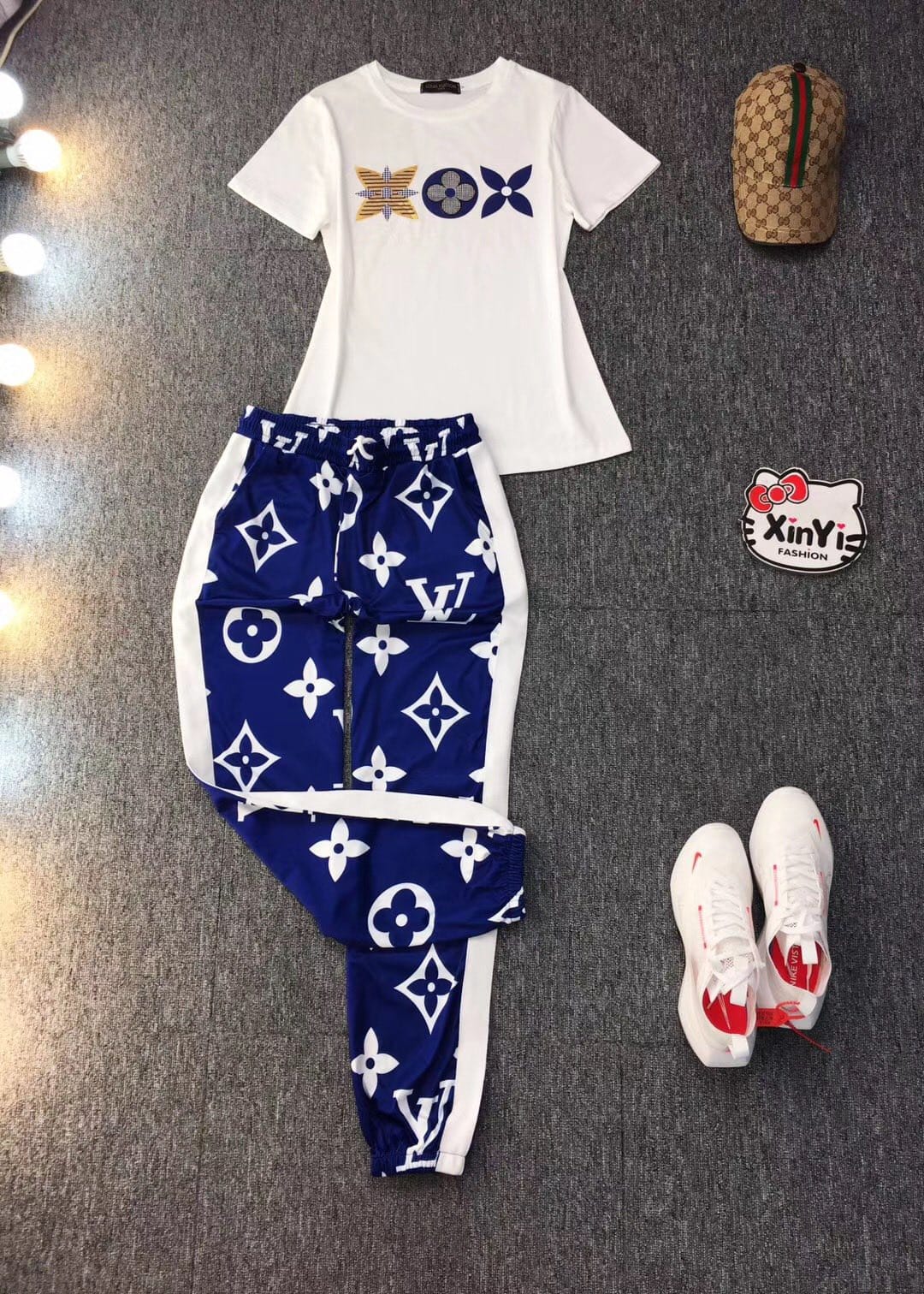 Louis Vuitton Jogger and Tshirts Set (Tracksuit)