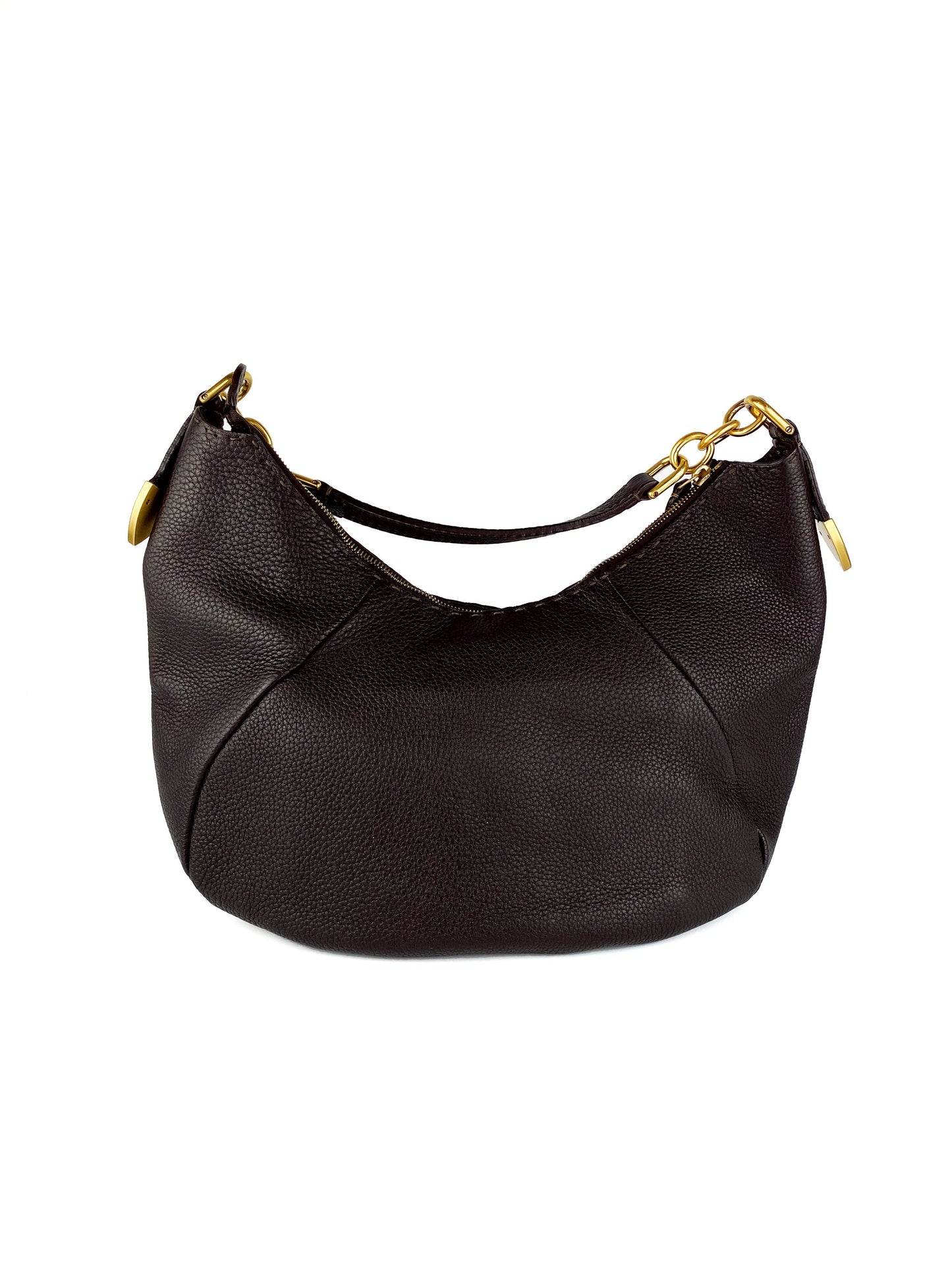 Fendi Handbag Roman Leather Brown