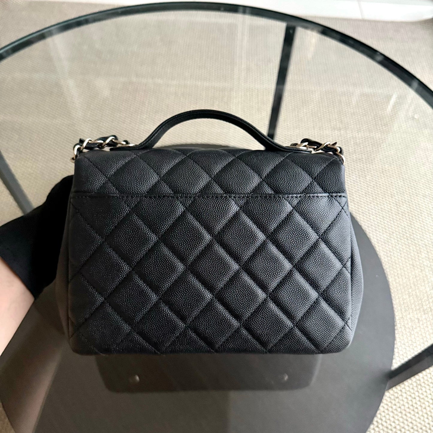 Chanel Business Affinity Medium - Caviar Quilted Grained Calfskin Black Gold Hardware Series 25