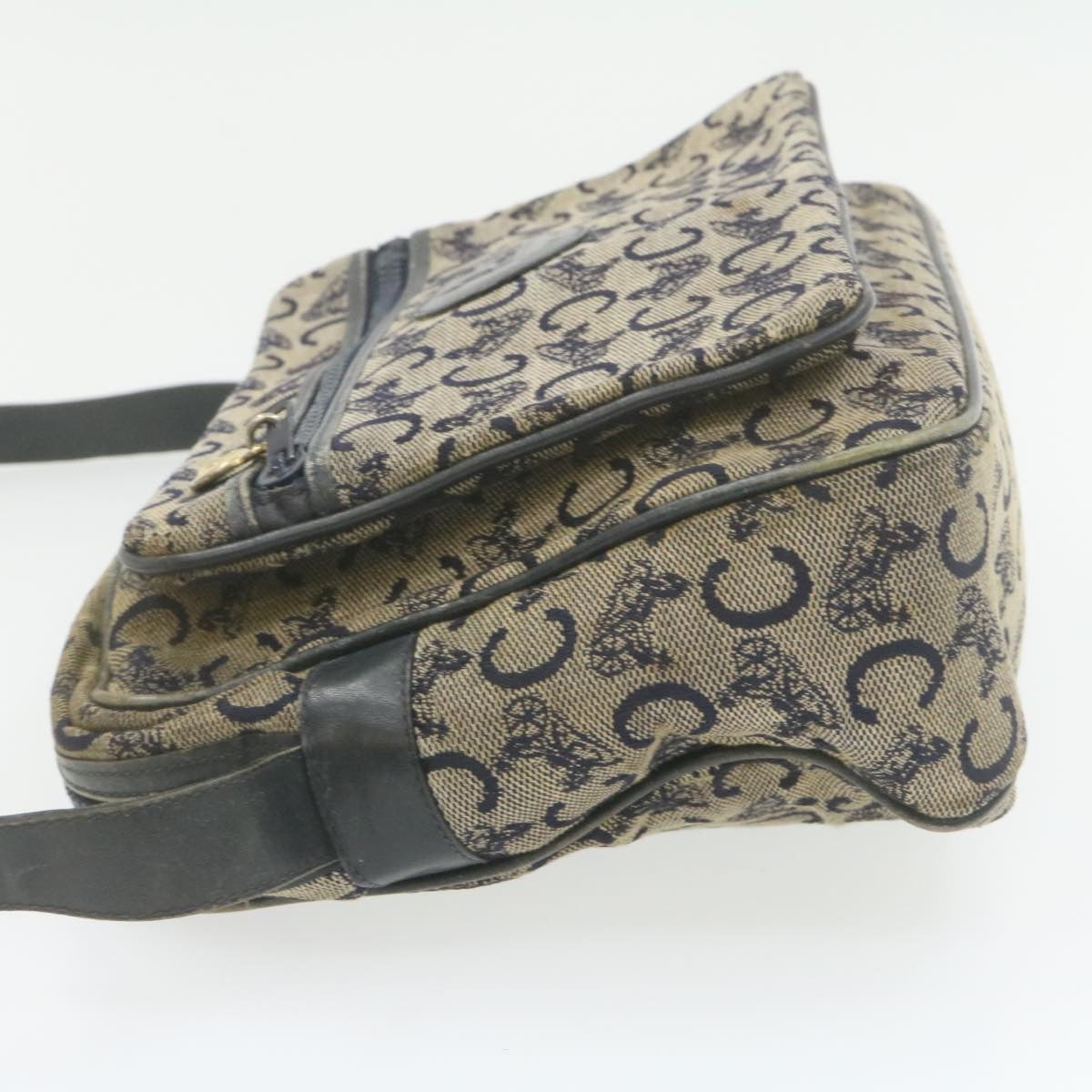 Luxury Horse Carriage C Macadam Shoulder Bag Canvas Blue