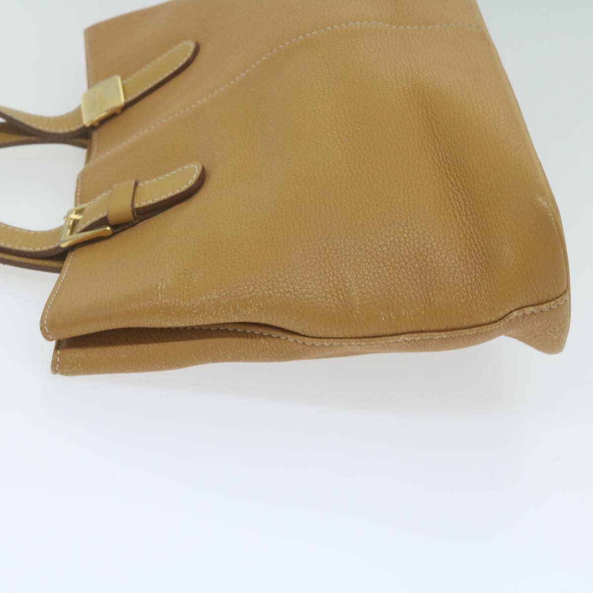 Burberry Luxury ss Tote Bag Auth Fm3177 Leather Beige