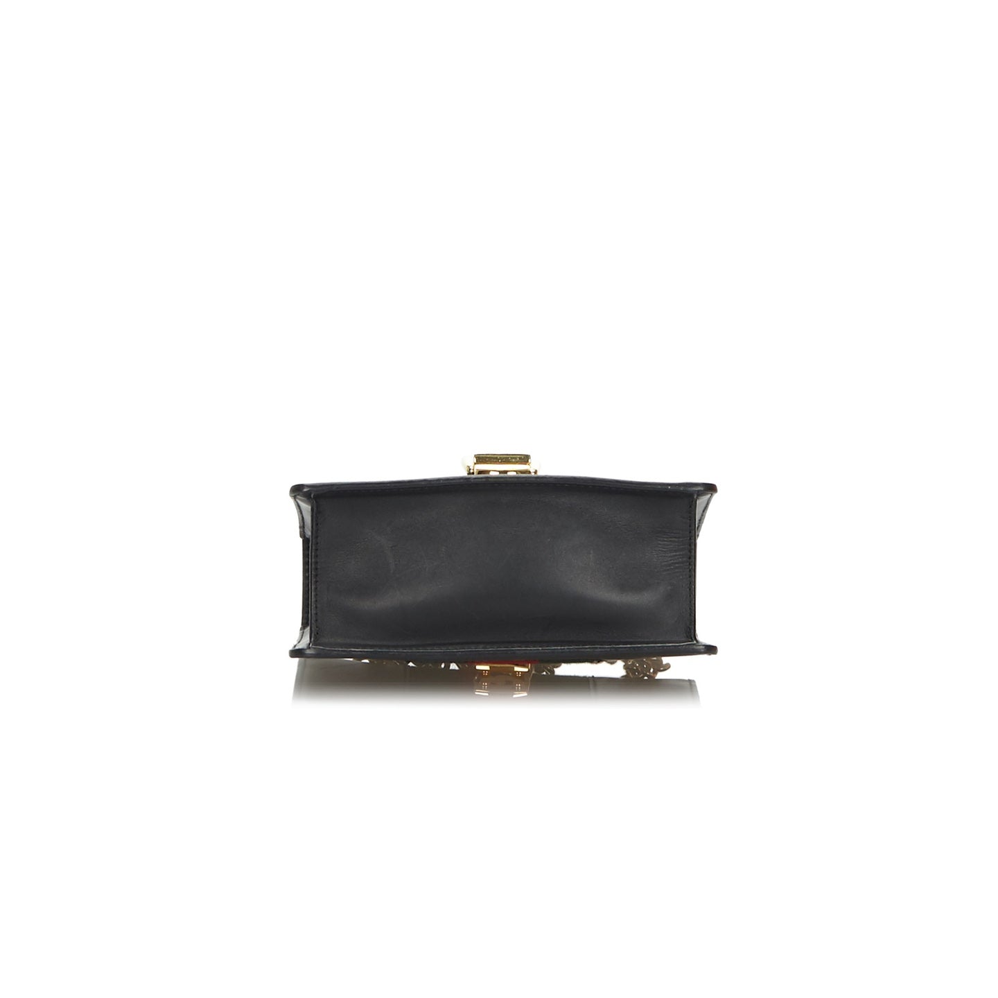Gucci Web Chain Sylvie Shoulder Bag Leather Black