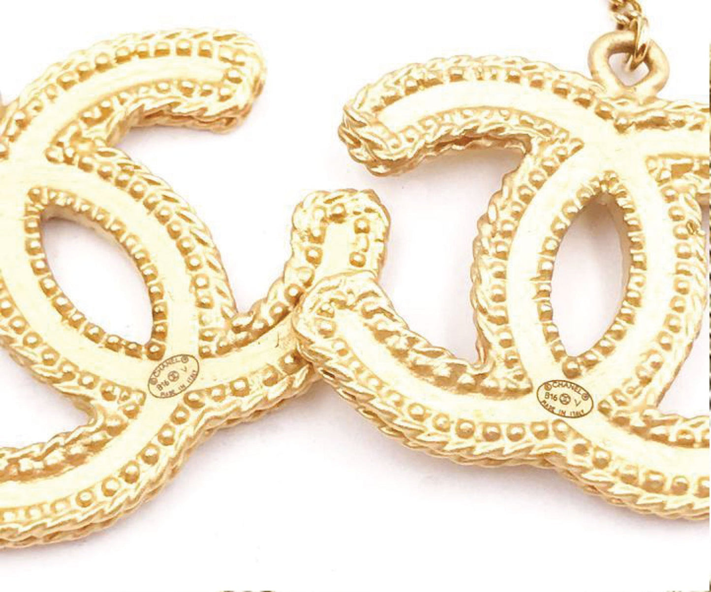 Chanel Classic Gold CC Dangle Piercing Earrings