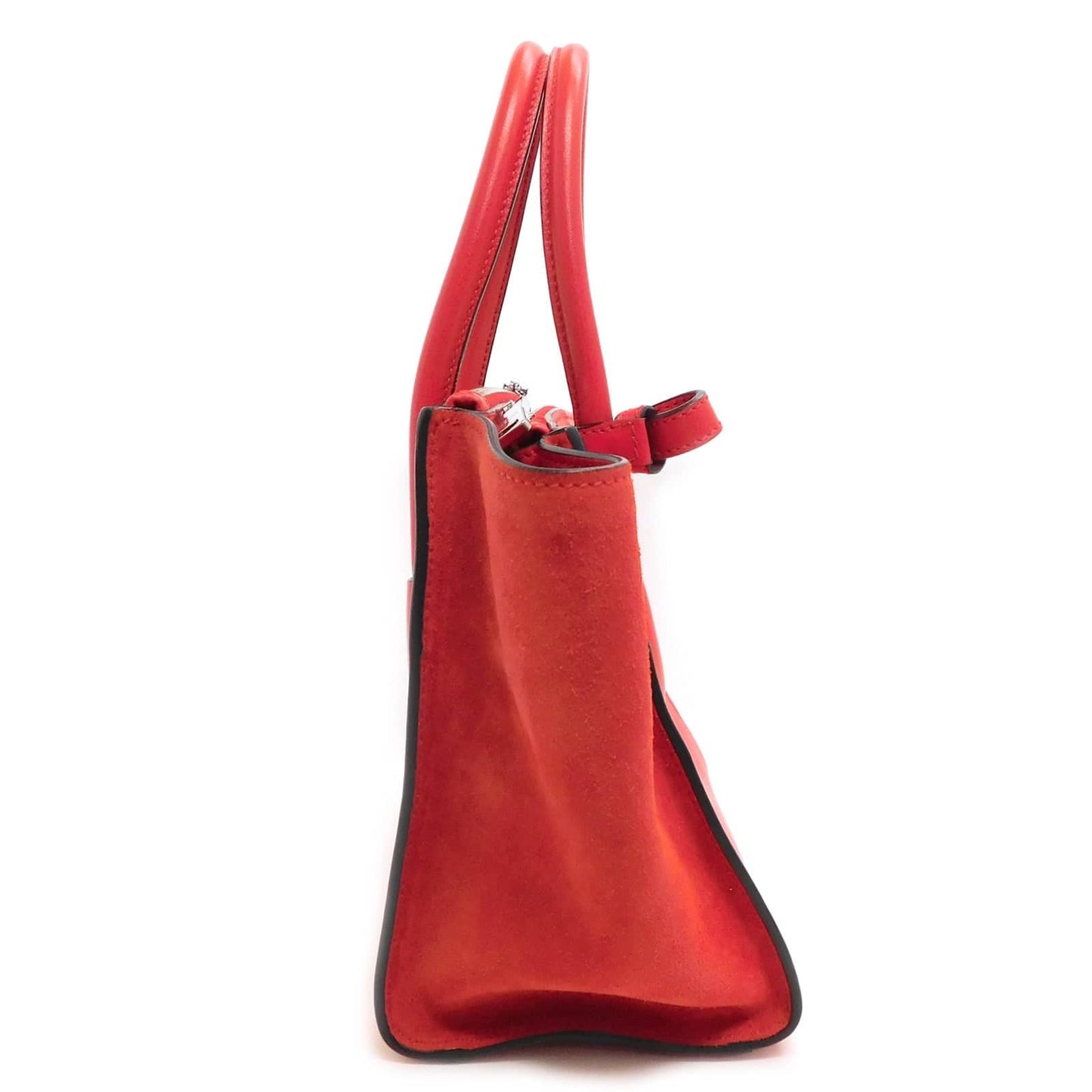 Prada E 1235 Leather Red Travel Bag