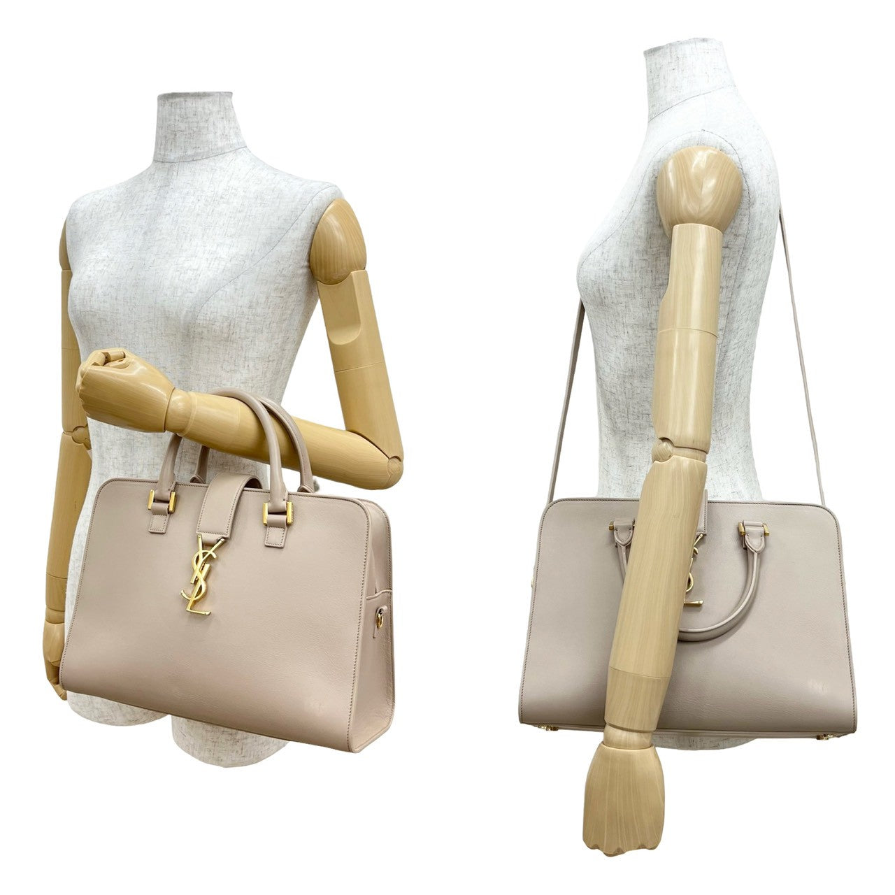 YSL Saint Laurent Paris Cabas 2Way Handbag Leather Baby Travel Bag 2Way Handbag 1