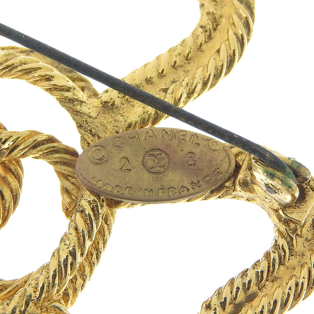 Chanel Brooch Plated COCO Mark Clover Gold Handbag