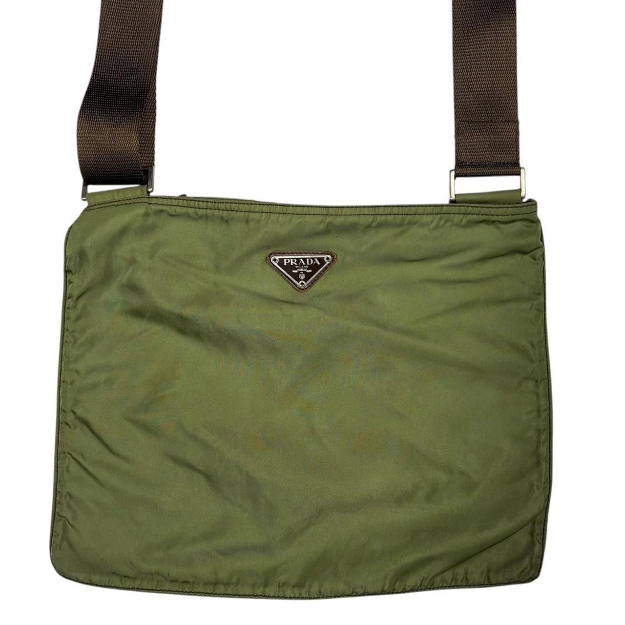 Prada Handbag cross body side bag Green