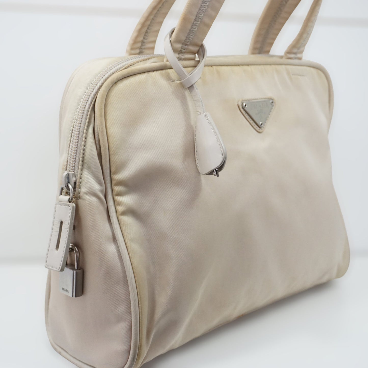 Prada Luxury Handbag Beige Travel Bag Prada Beige Skuldertaske