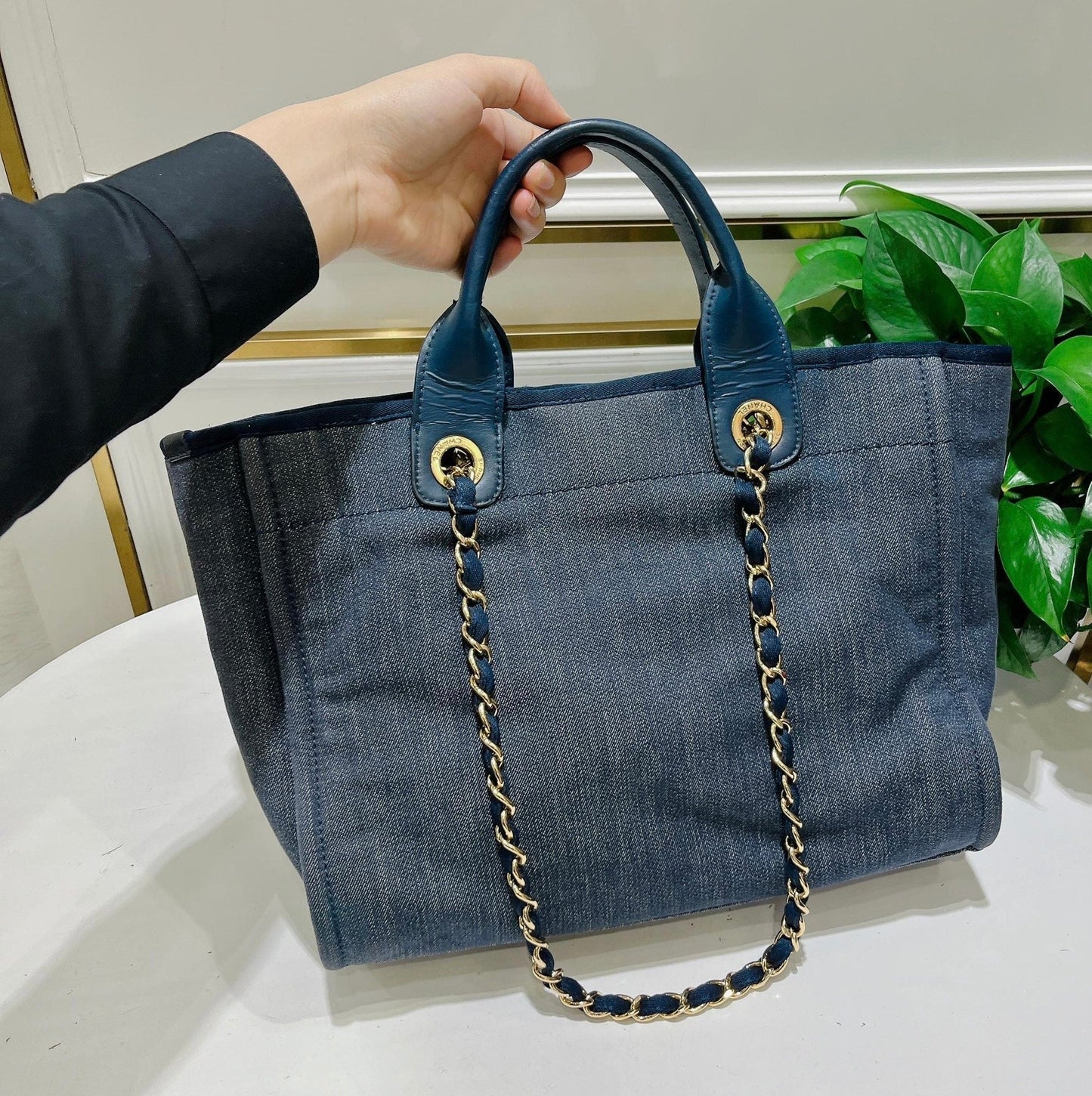 Chanel Deauville White Tote Bag