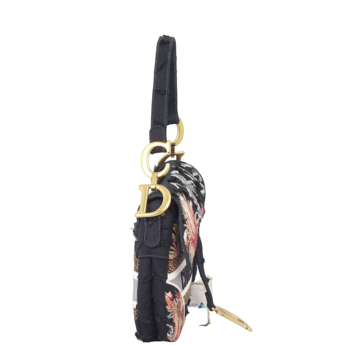 Dior Saddle Bag Embroidered Camouflage Flowers Travel Bag