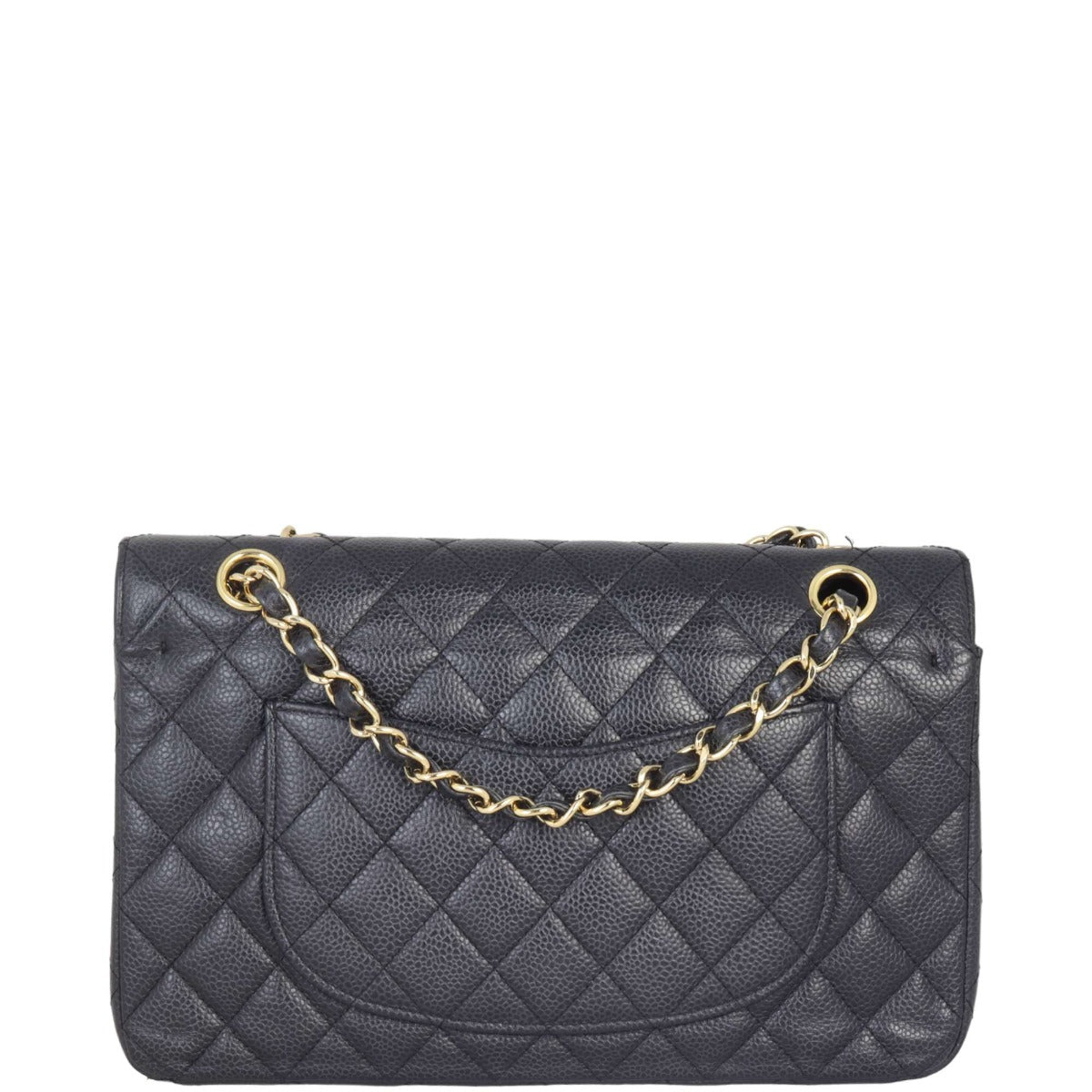 Chanel Classic Double 12 Series Handbag Black Medium
