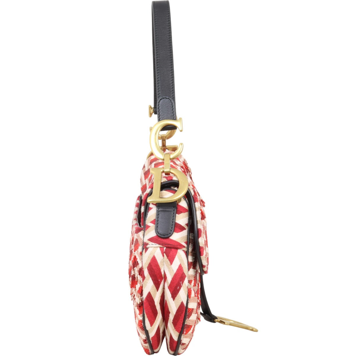 Dior Saddle Bag Embroidered Beaded Travel Bag