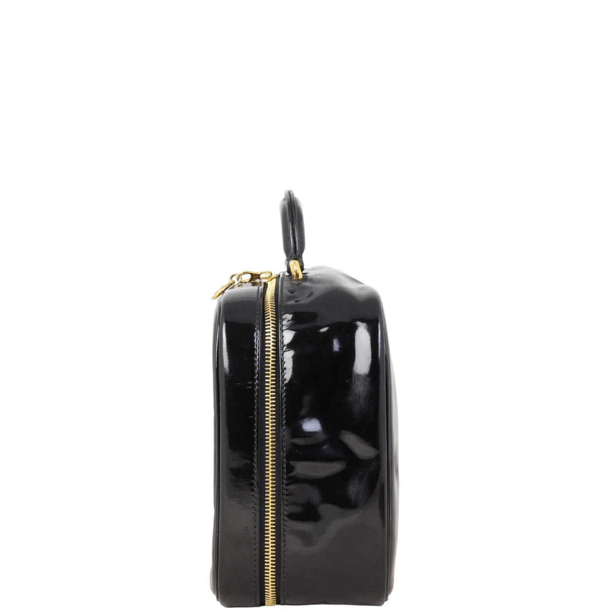 Chanel Timeless Double Zip Vanity Case Patent Handbag