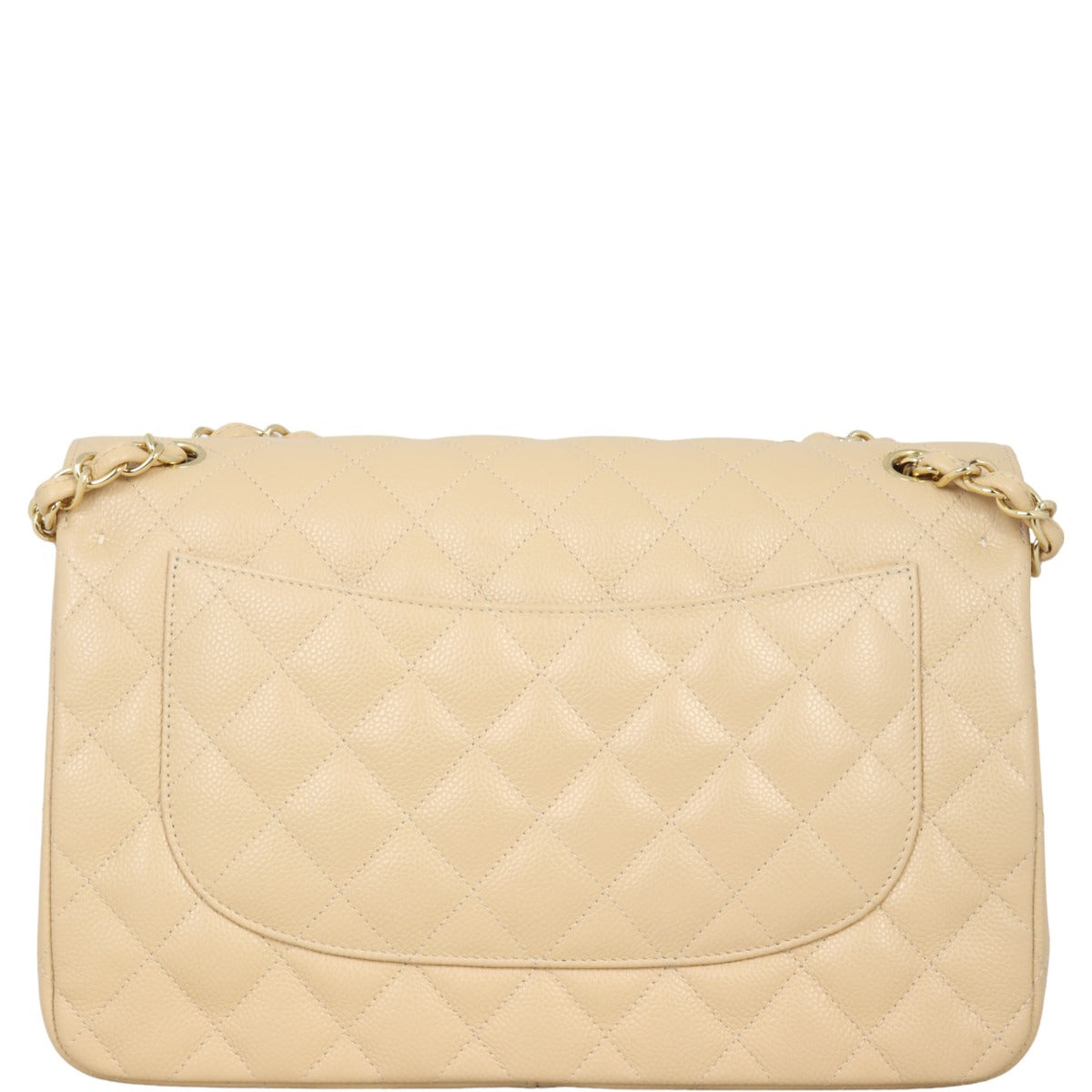 Chanel Classic Double Jumbo Handbag Beige Flap