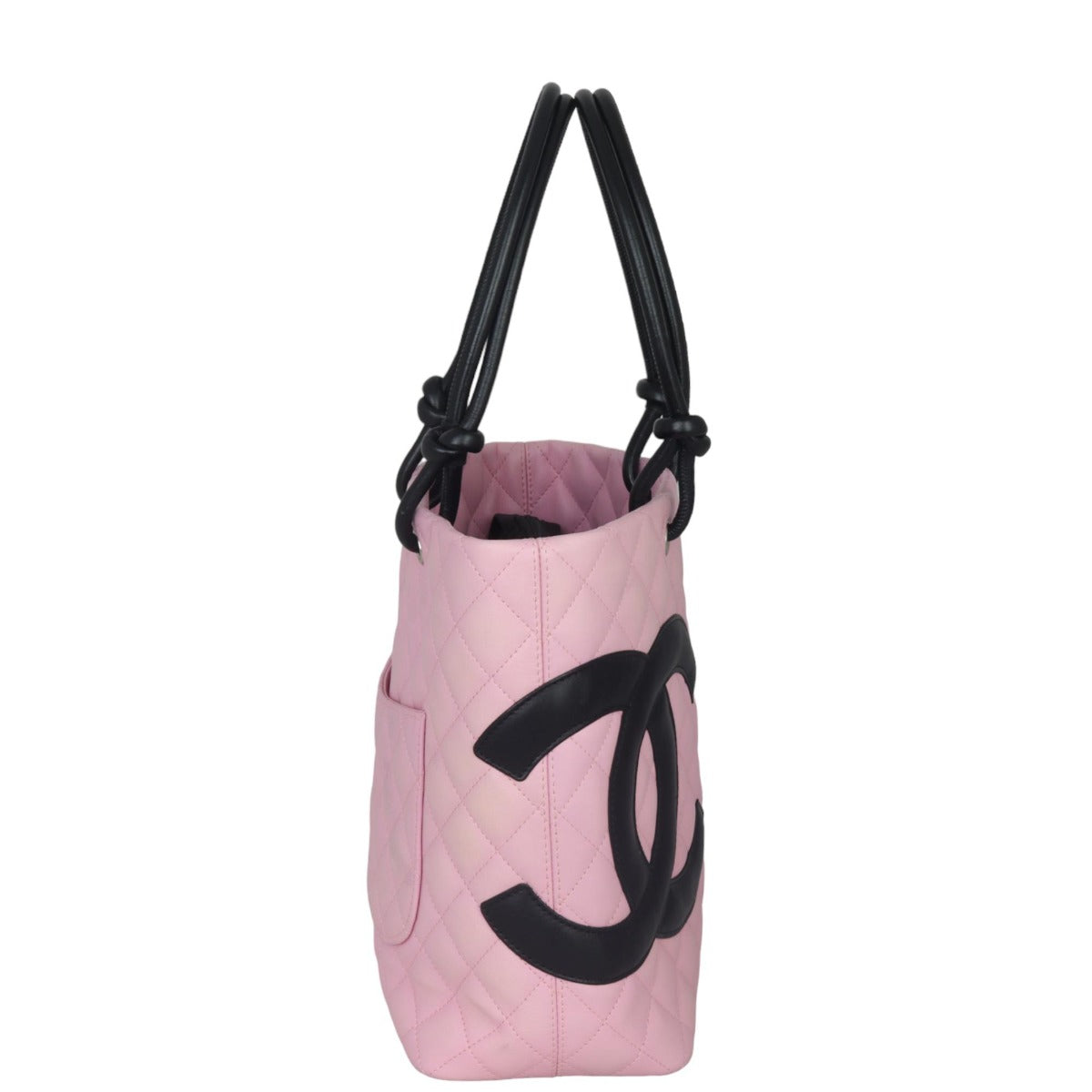 Chanel Ligne Cambon Tote Lambskin Pink Medium Tote Bag