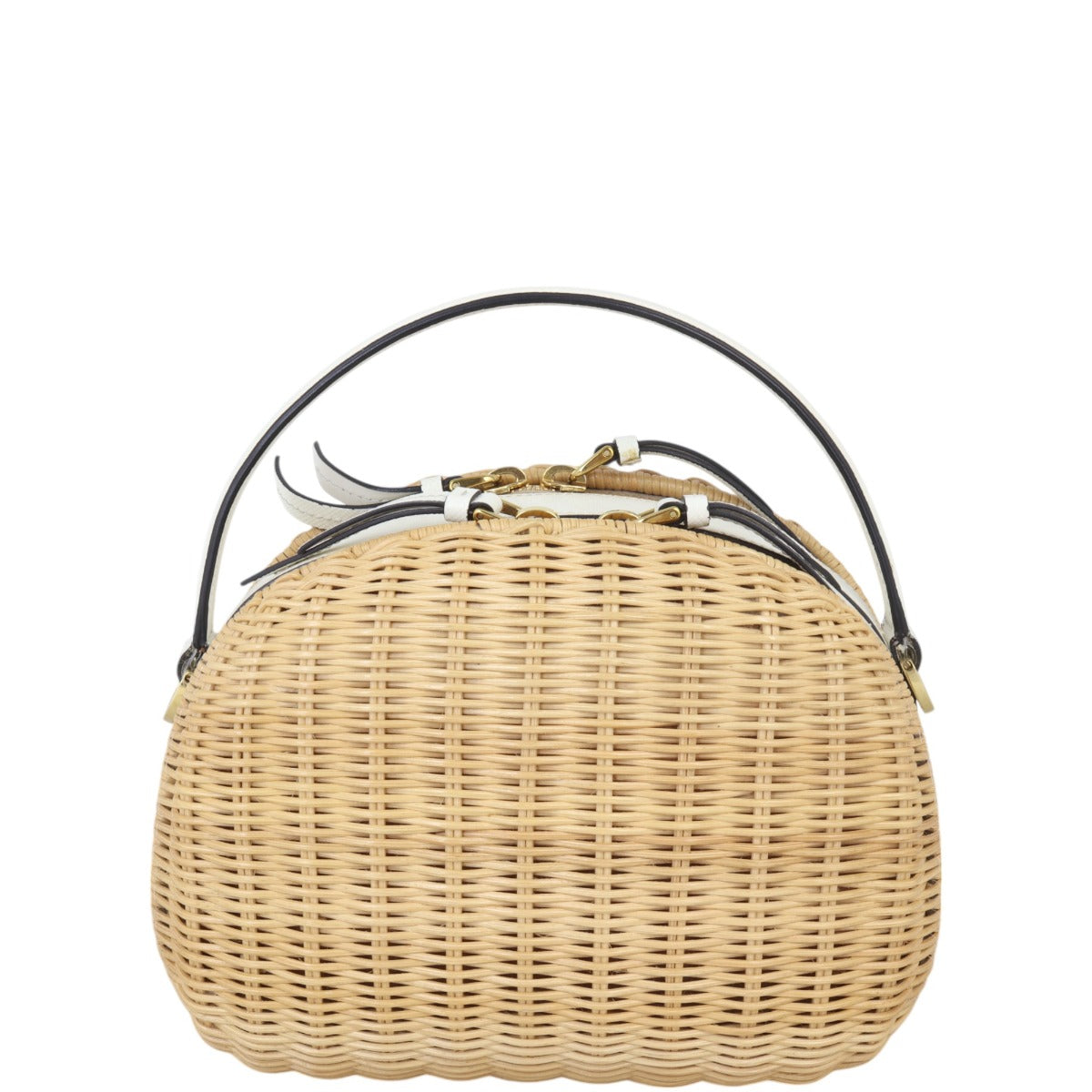 Prada Saffiano Odette Basket Handle Bag Travel Bag