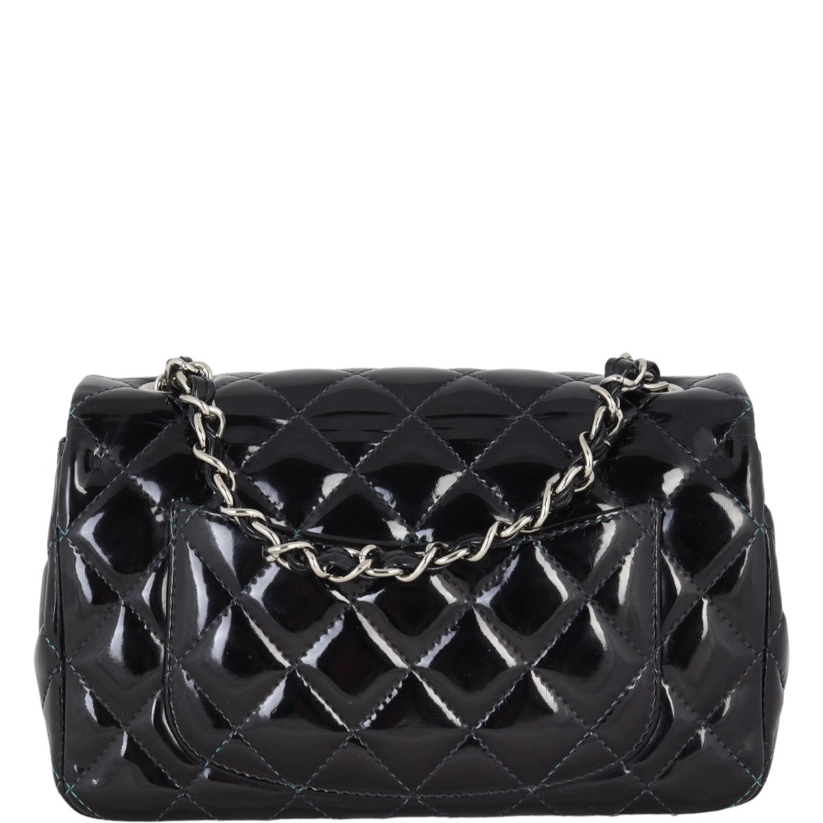 Chanel Classic Flap Rectangular Bag Patent Black Mini Bag