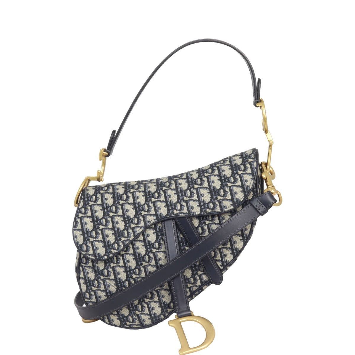 Dior Crossbody Bag Saddle Bag with Strap Oblique Canvas Shoulder Bag