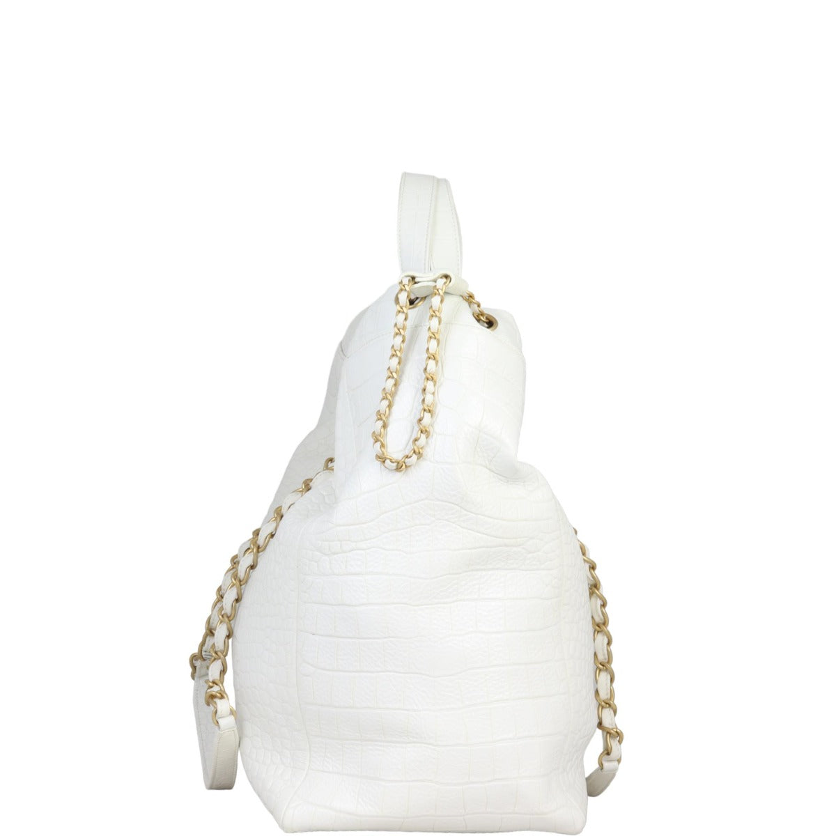 Chanel Shopping Tote Croc-Embossed Large Tote Bag