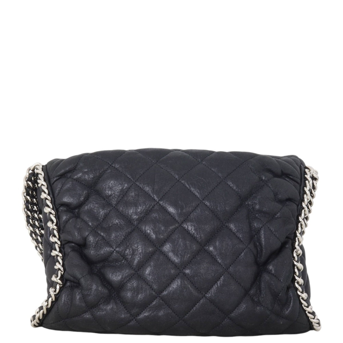 Chanel Around Hobo Quilted Black Shoulder Bag