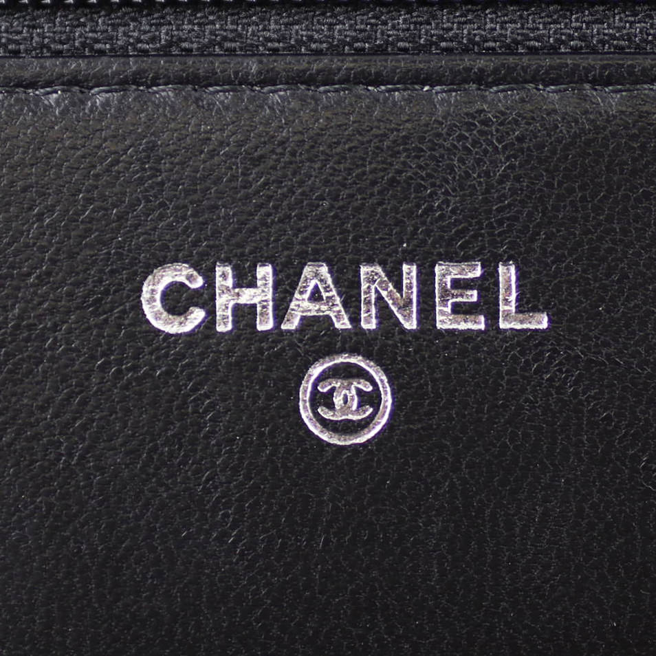 Chanel Boy Wallet on Hardware Handbag Silver Chain
