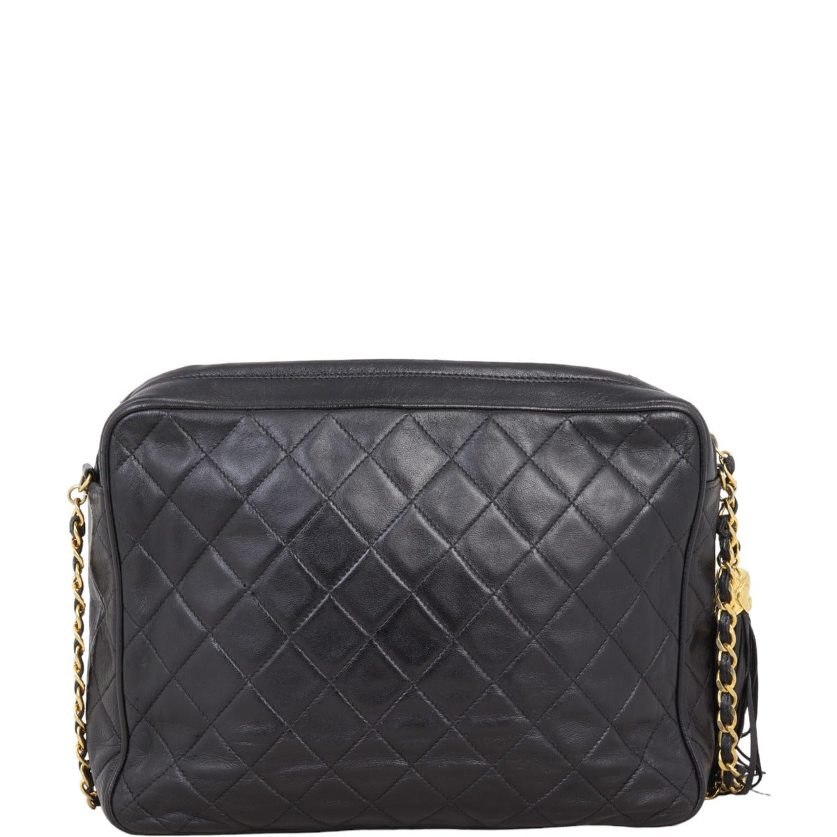 Chanel Camera Tassel Bag Black Medium Handbag