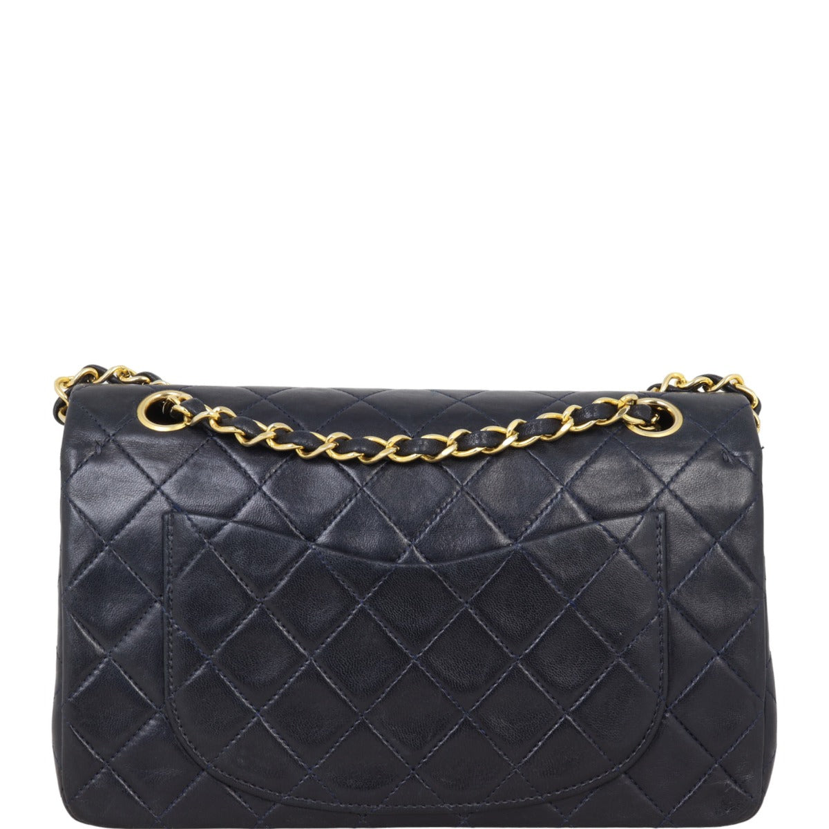 Chanel Classic Double Dark Navy Handbag Small Flap