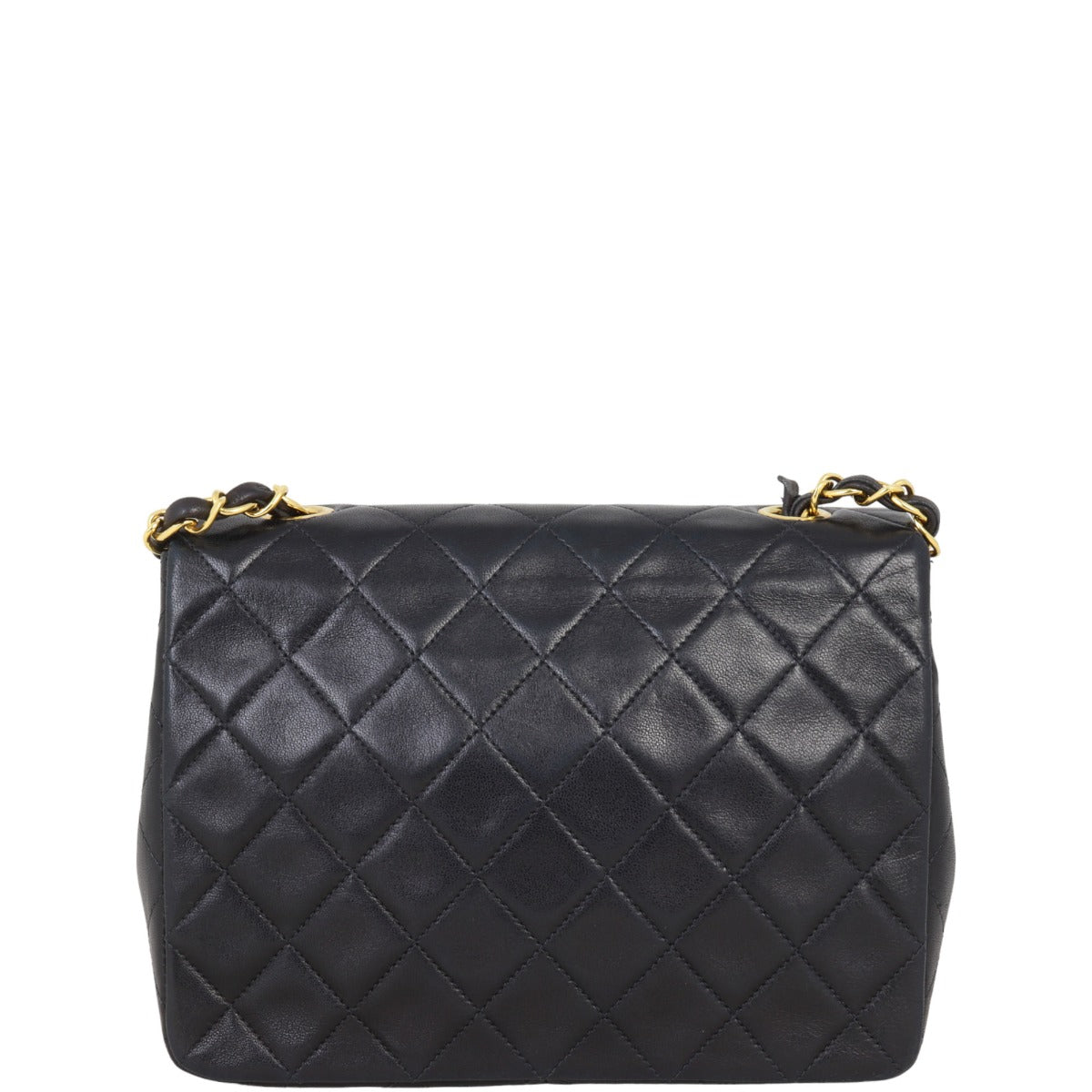 Chanel CC Single Bag Lambskin Black Flap Handbag