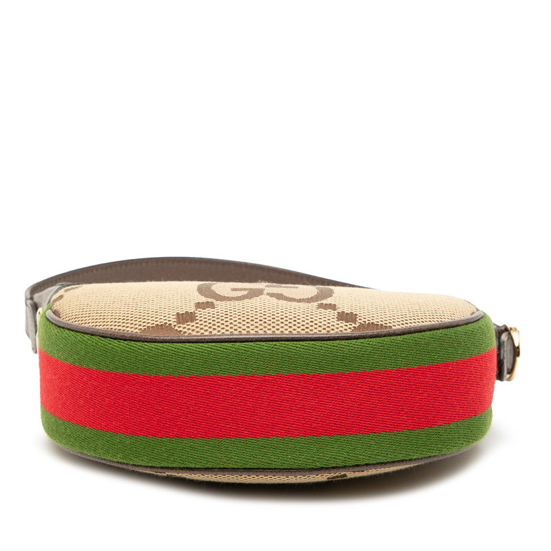 Gucci Ophidia Jumbo Shoulder Bag Leather Canvas