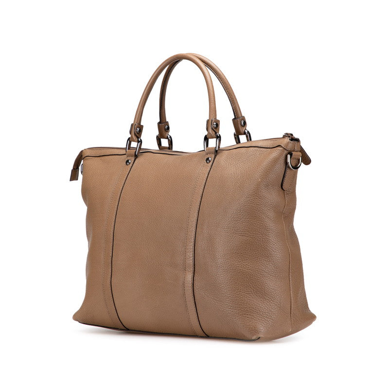 Gucci Interlocking 2Way Bag Leather Travel Bag Bag 1