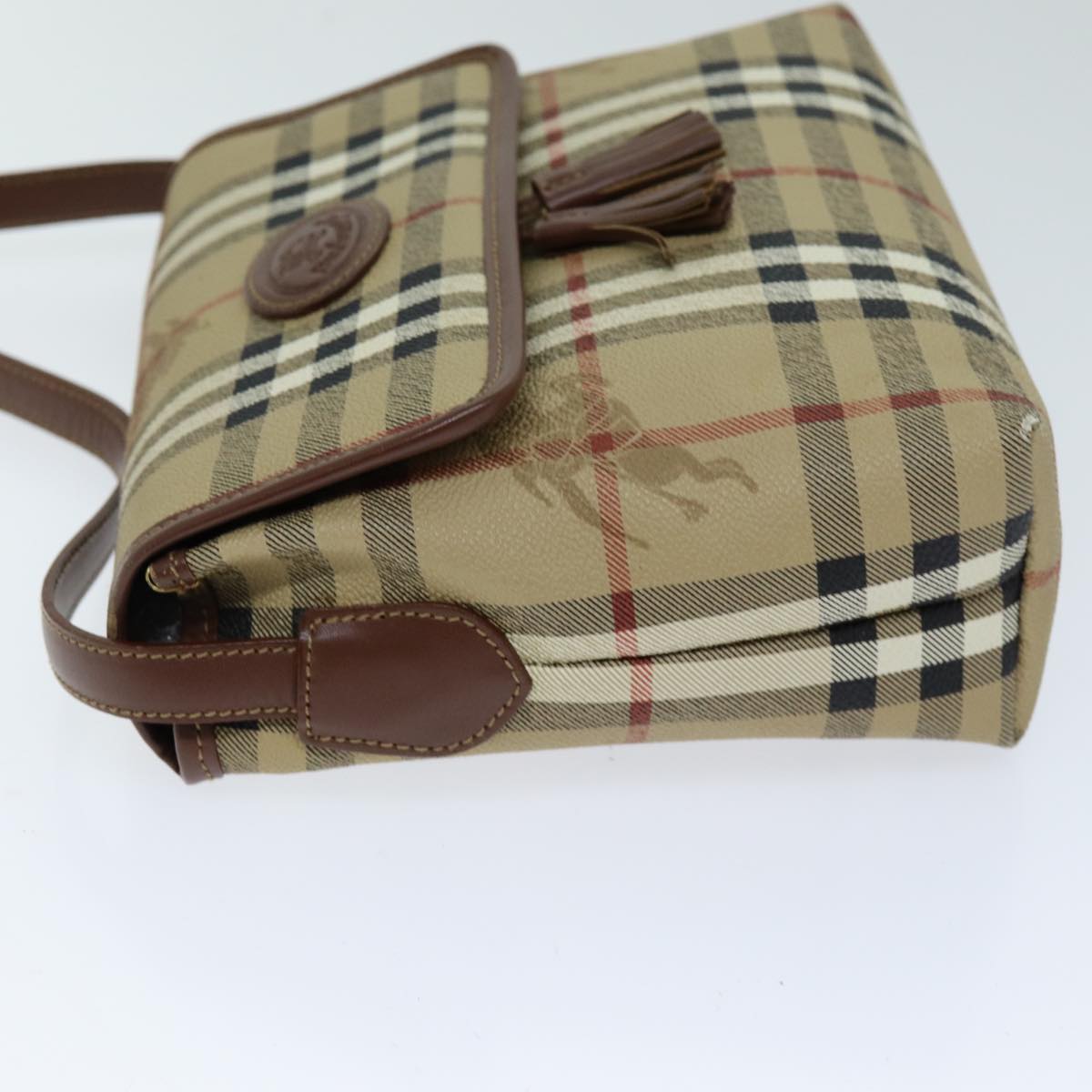 Burberry Luxury ss Nova Check Shoulder Bag Pvc Auth Leather