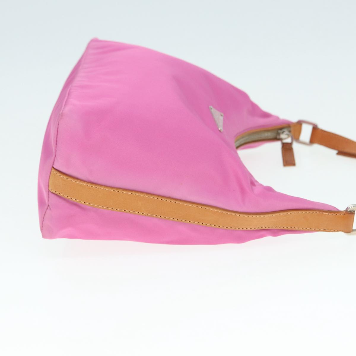 Prada Shoulder Bag Auth Nylon Pink Silver
