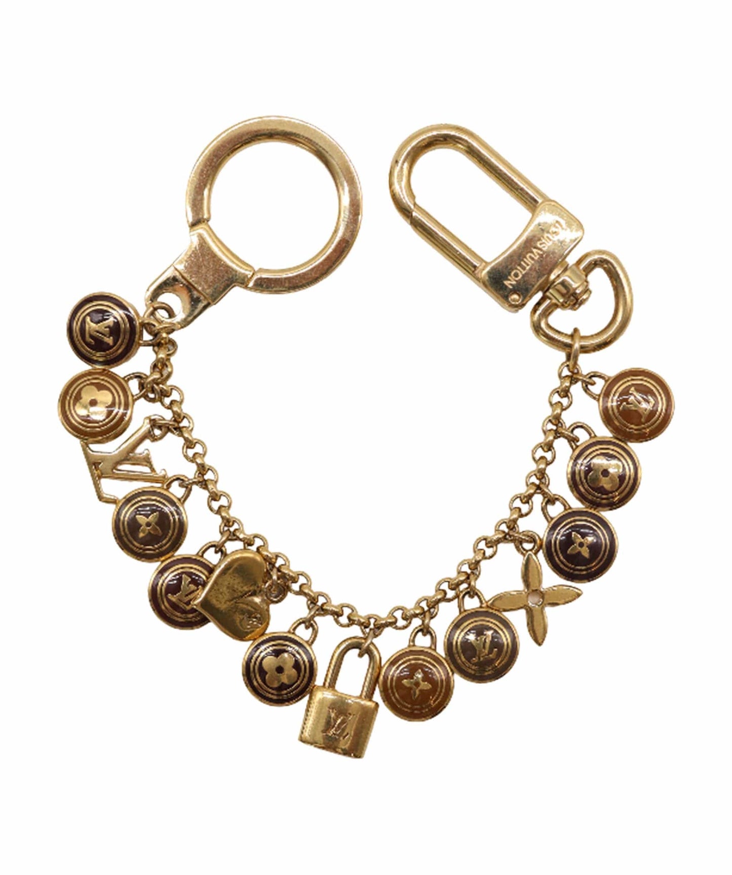 Louis Vuitton Porte Cles Chainne Pastille Bag Charm Gold LV am1035g